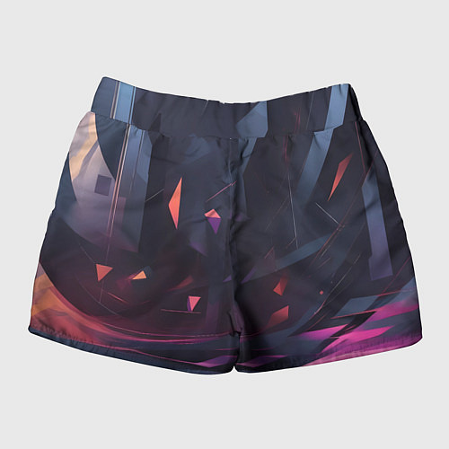 Женские шорты Абстрактный вихрь / 3D-принт – фото 2