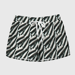 Шорты женские Вертикальные полосы, цвет: 3D-принт