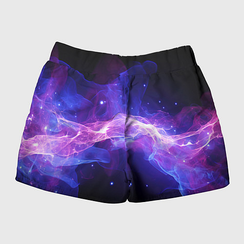 Женские шорты Фиолетовый туман в движении / 3D-принт – фото 2