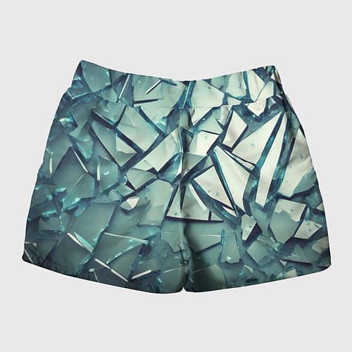 Женские шорты Битое стекло текстура / 3D-принт – фото 2