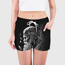 Шорты женские Лидер викингов, цвет: 3D-принт — фото 2