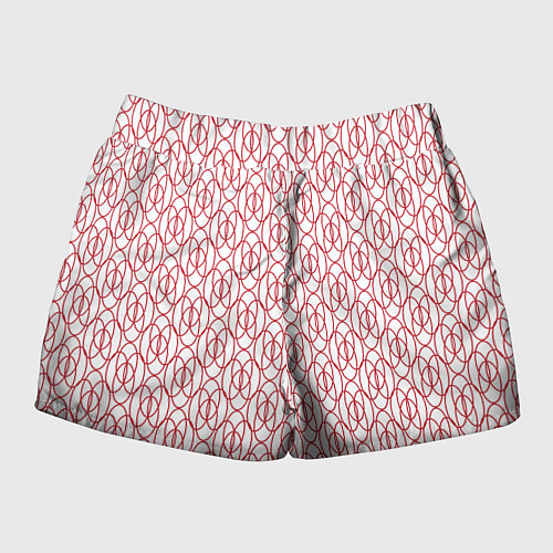 Женские шорты Узорные овалы / 3D-принт – фото 2