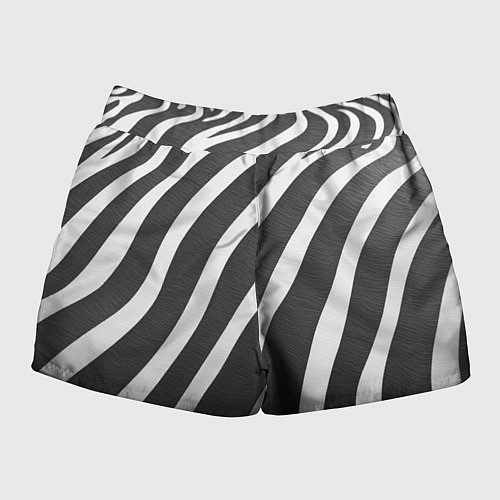 Женские шорты Зебровые линии / 3D-принт – фото 2