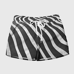 Шорты женские Зебровые линии, цвет: 3D-принт