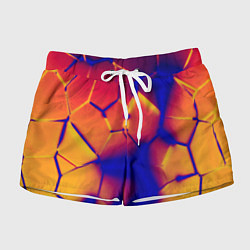 Женские шорты Плиты разломы сепия негатив