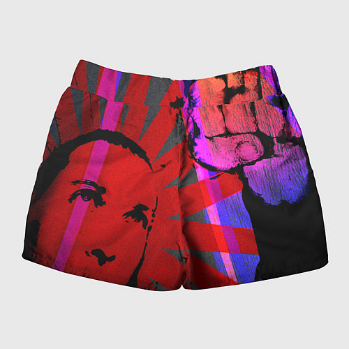 Женские шорты Красный удар / 3D-принт – фото 2