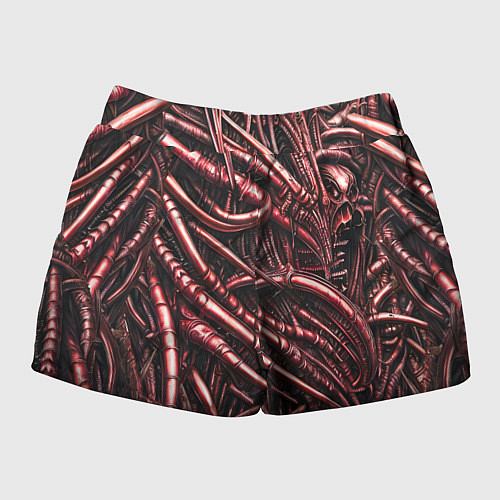 Женские шорты Красные трубки чужих / 3D-принт – фото 2