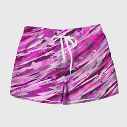 Шорты женские Розовые паттерны, цвет: 3D-принт