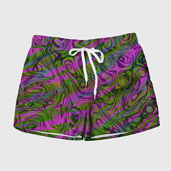 Шорты женские Фиолетовые узоры, цвет: 3D-принт