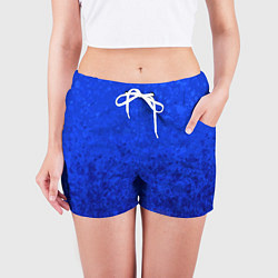 Шорты женские Ультрамарин синий абстрактный, цвет: 3D-принт — фото 2