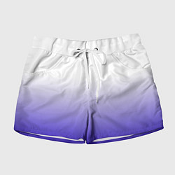 Женские шорты Градиент белый ультрамарин