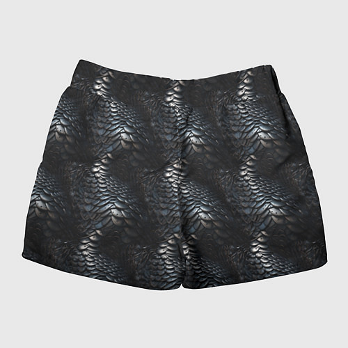 Женские шорты Блестящая металлическая броня / 3D-принт – фото 2