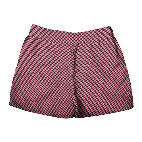 Женские шорты Розовый имитация сетки паттерн / 3D-принт – фото 2