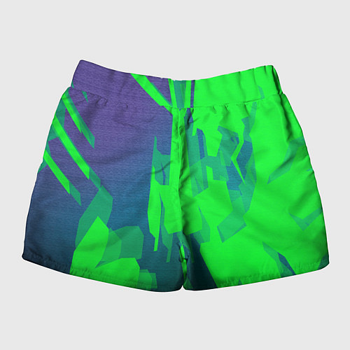 Женские шорты Зеленый фиолет / 3D-принт – фото 2