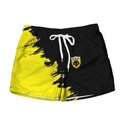 Шорты женские AEK sport color yellow, цвет: 3D-принт