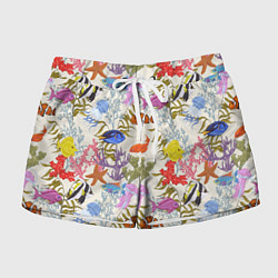 Женские шорты Морские обитатели моря