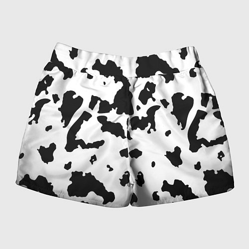 Женские шорты Черно белый пятнистый узор / 3D-принт – фото 2