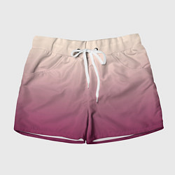 Шорты женские Градиент бежевый в пурпурный, цвет: 3D-принт