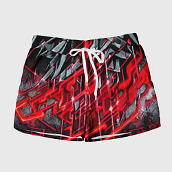 Женские шорты Красно-белая абстракция