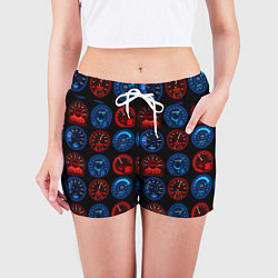 Шорты женские Автомобильные спидометры, цвет: 3D-принт — фото 2