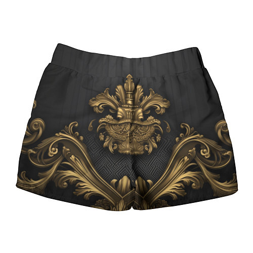 Женские шорты Золотая корона с узорами / 3D-принт – фото 2