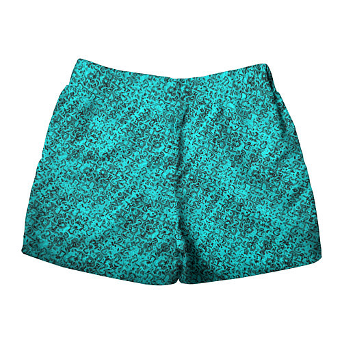 Женские шорты Кристальный голубой текстура / 3D-принт – фото 2