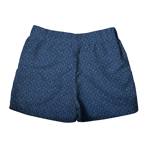 Женские шорты Тёмно-синий текстурированный в мелкий рисунок / 3D-принт – фото 2