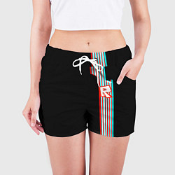 Шорты женские Roblox glitch line, цвет: 3D-принт — фото 2