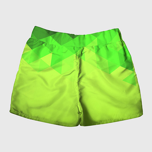 Женские шорты Кислотная геометрия лайм / 3D-принт – фото 2