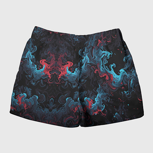 Женские шорты Цветные клубы дыма / 3D-принт – фото 2