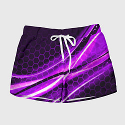 Шорты женские Неоновая броня текстура, цвет: 3D-принт