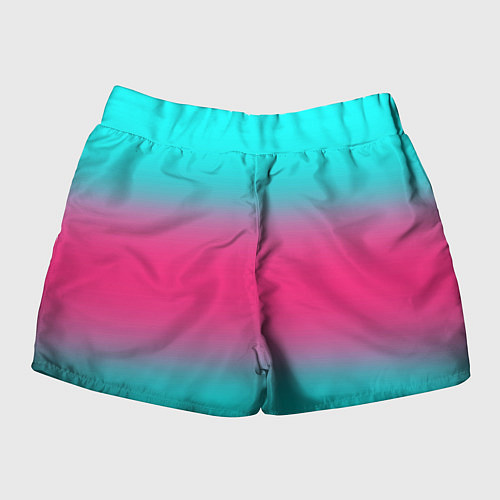 Женские шорты Градиент текстура неон / 3D-принт – фото 2
