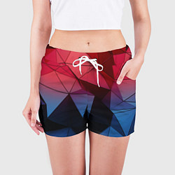 Шорты женские Абстрактная геометрия polygon, цвет: 3D-принт — фото 2