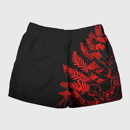 Женские шорты Последние из нас лого и узор красный / 3D-принт – фото 2