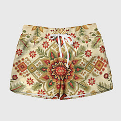 Женские шорты Русские классические узоры и орнамент