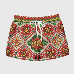 Женские шорты Классические русские узоры и орнамент