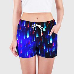 Шорты женские Космические метеориты, цвет: 3D-принт — фото 2