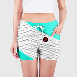 Шорты женские BMW carbon steel, цвет: 3D-принт — фото 2