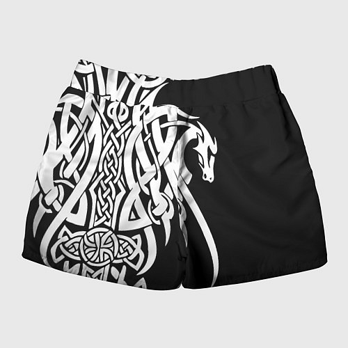 Женские шорты Языческий кельтский орнамент тату / 3D-принт – фото 2