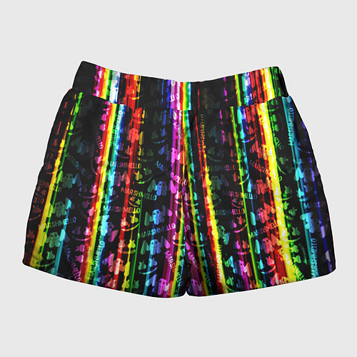 Женские шорты Marshmello градиент / 3D-принт – фото 2
