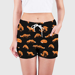 Шорты женские Лисий паттерн, цвет: 3D-принт — фото 2