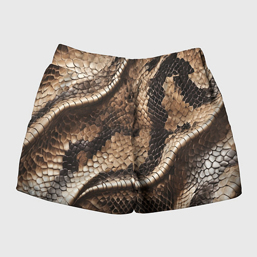 Женские шорты Красивая змеиная кожа / 3D-принт – фото 2