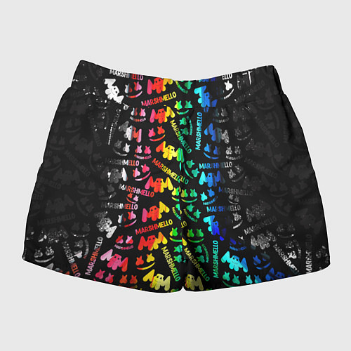 Женские шорты Marshmello neon color / 3D-принт – фото 2