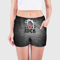 Шорты женские Hard rock on dark grey, цвет: 3D-принт — фото 2
