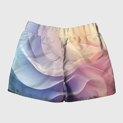 Женские шорты Текстура с градиентом волны / 3D-принт – фото 2