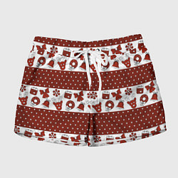 Женские шорты Новогодний паттерн