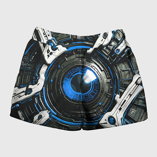 Женские шорты Синяя сфера киберпанк / 3D-принт – фото 2