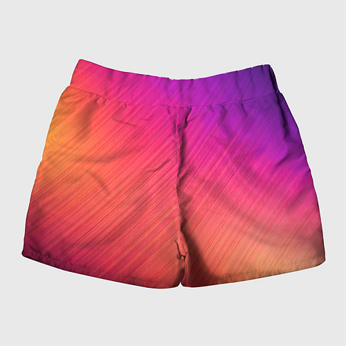 Женские шорты Градиент в косую полоску / 3D-принт – фото 2