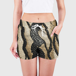 Шорты женские В коже рептилии, цвет: 3D-принт — фото 2