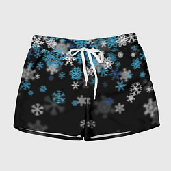 Женские шорты Снежинки объемные